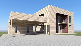 3D модель современного дома готова, обсуждаем планировочные детали. 